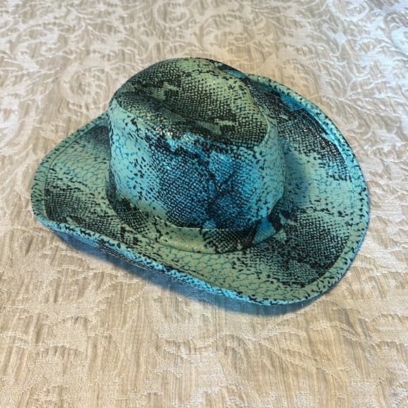 Turquoise Cowboy Hat One Size Halloween Costume Western - Picture 7 of 7